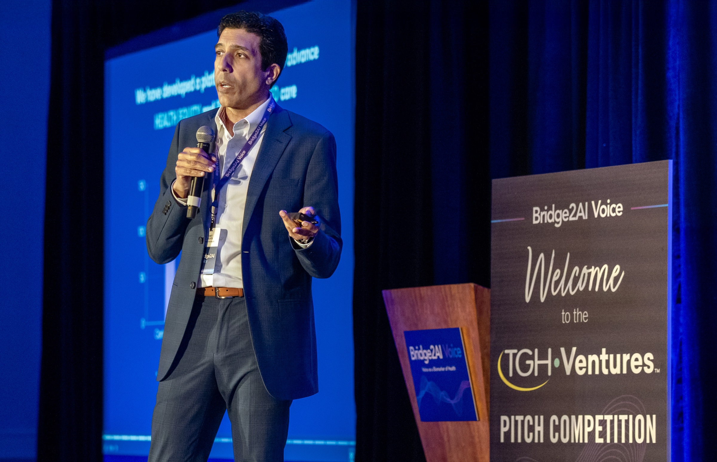 Pitch competition presenter